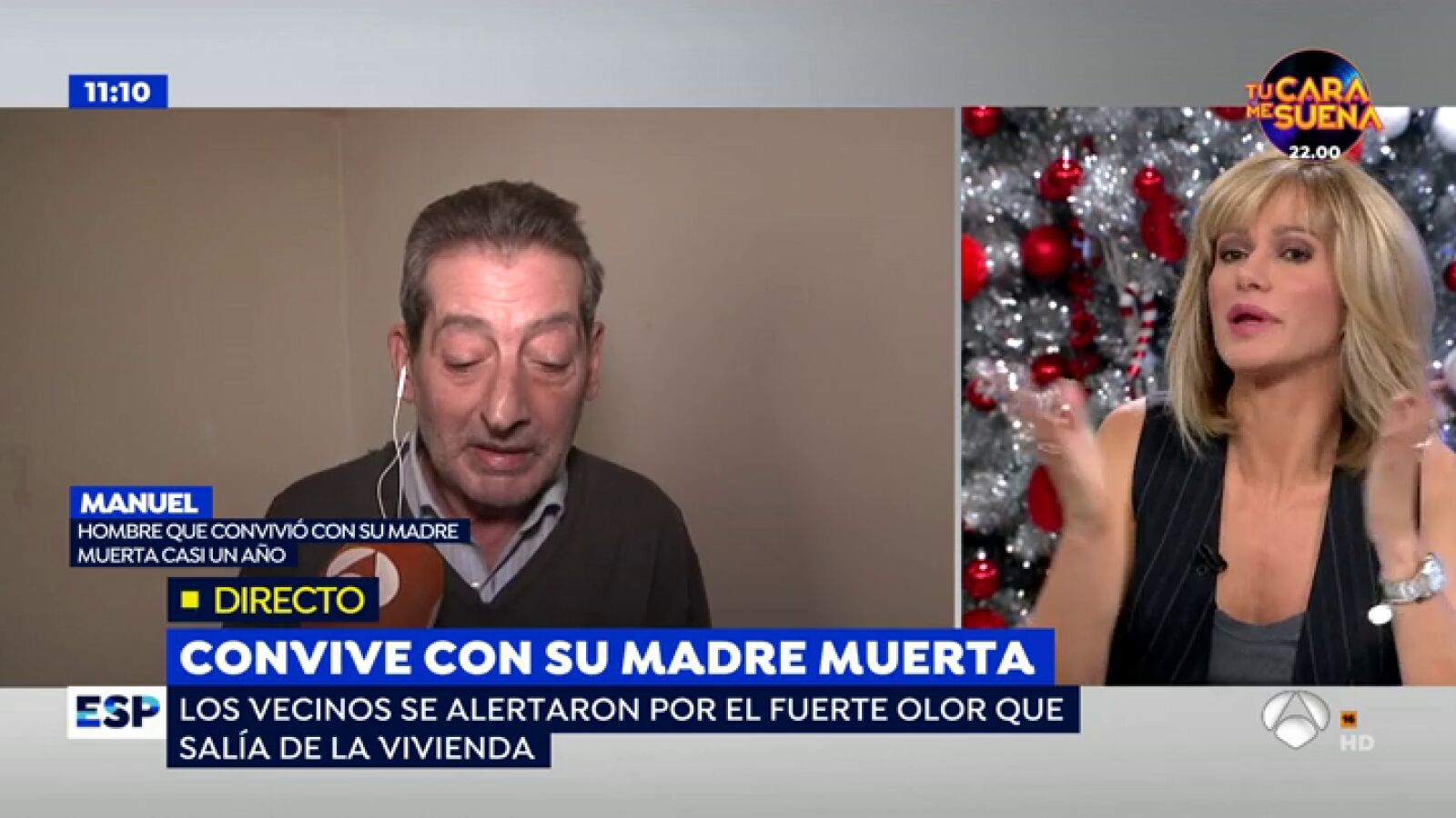 El hombre que convivió un año con el cadáver de su madre se enfada con Susanna Griso en directo: 