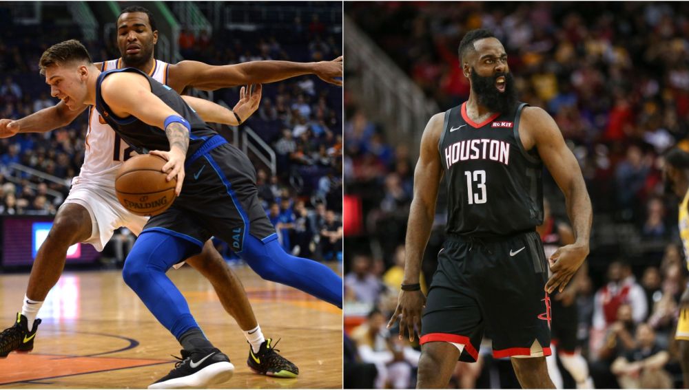 Luka Doncic y James Harden, en acción con Dallas y Hosuton