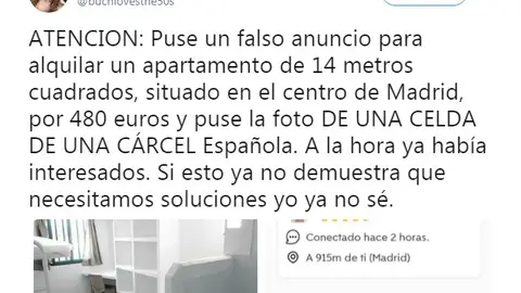 Anuncio de un alquiler falso Anuncio de un alquiler falso