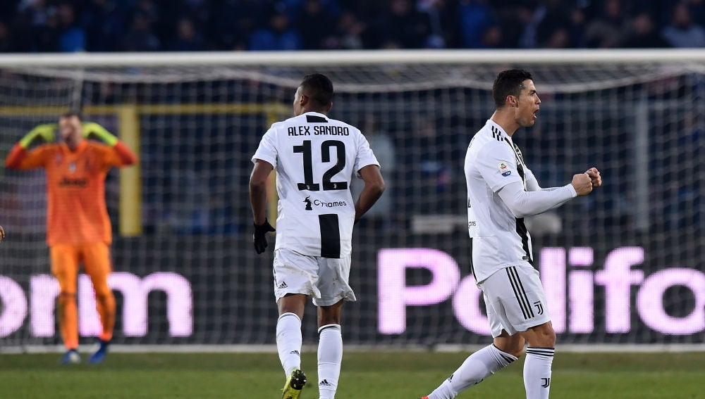 Cristiano Ronaldo celebra uno de sus goles con la Juventus
