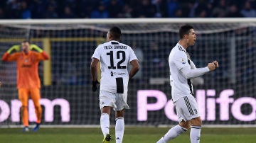 Cristiano Ronaldo celebra uno de sus goles con la Juventus