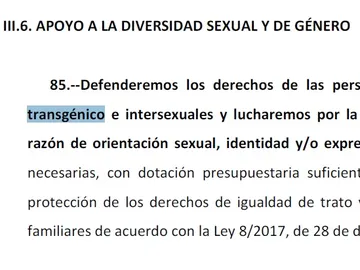 La errata en el documento de PP y Ciudadanos La errata en el documento de PP y Ciudadanos