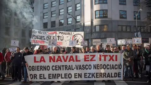 Los trabajadores del astillero La Naval de Sestao Los trabajadores del astillero La Naval de Sestao