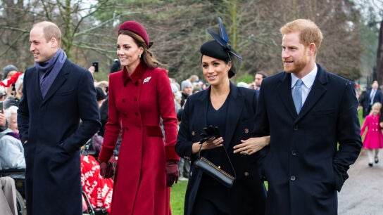 El príncipe Guillermo, Kate, Meghan y el príncipe Harry 