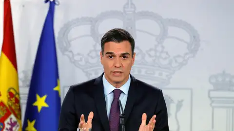 El presidente del Gobierno, Pedro Sánchez El presidente del Gobierno, Pedro Sánchez, durante su comparecencia