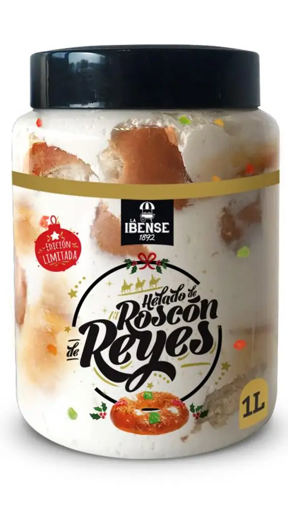 Al rico helado de roscón de Reyes.