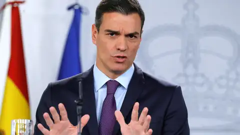 El presidente del Gobierno, Pedro Sánchez, durante una comparecencia El presidente del Gobierno, Pedro Sánchez, durante una comparecencia
