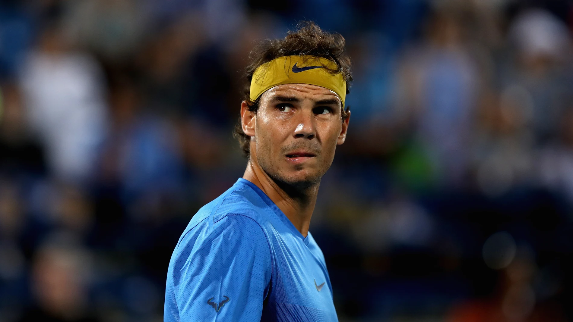 Rafa Nadal, con cara de circunstancias Rafa Nadal, con cara de circunstancias