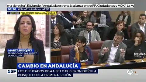Marta Bosquet, sobre la presencia de Vox en la Mesa del Parlamento: "No es mi papel valorar las fuerzas que me han votado" Marta Bosquet, sobre la presencia de Vox en la Mesa del Parlamento: "No es mi papel valorar las fuerzas que me han votado"