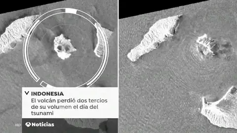 Unas imágenes vía satélite muestran la brutal erupción del volcán Anak Krakatoa que provocó el tsunami en Indonesia Unas imágenes vía satélite muestran la brutal erupción del volcán Anak Krakatoa que provocó el tsunami en Indonesia