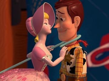 Woody y Bo Peep en 'Toy Story'