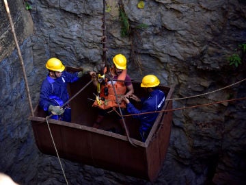 Rescate de mineros en la India