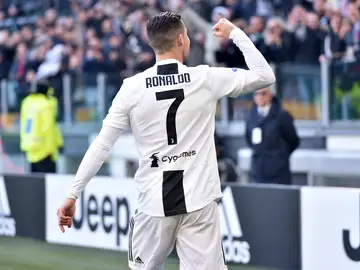Cristiano celebra un gol con la Juventus Cristiano celebra un gol con la Juventus