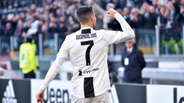 Cristiano celebra un gol con la Juventus