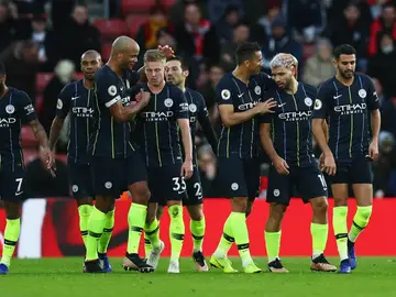 El Manchester City celebra un gol El Manchester City celebra un gol