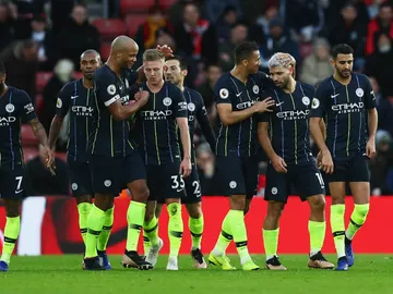 El Manchester City celebra un gol El Manchester City celebra un gol