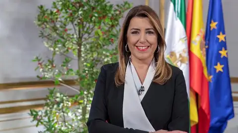 Susana Díaz durante el discurso de Fin de año Susana Díaz durante el discurso de Fin de año