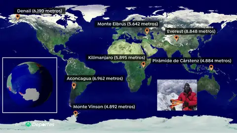 Reto conseguido: Carlos Pauner corona el Monte Vinson y completa las siete cumbres Reto conseguido: Carlos Pauner corona el Monte Vinson y completa las siete cumbres