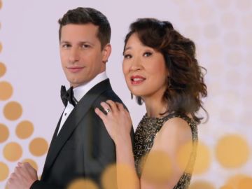 Sandra Oh y Andy Samberg, presentadores de los Globos de Oro