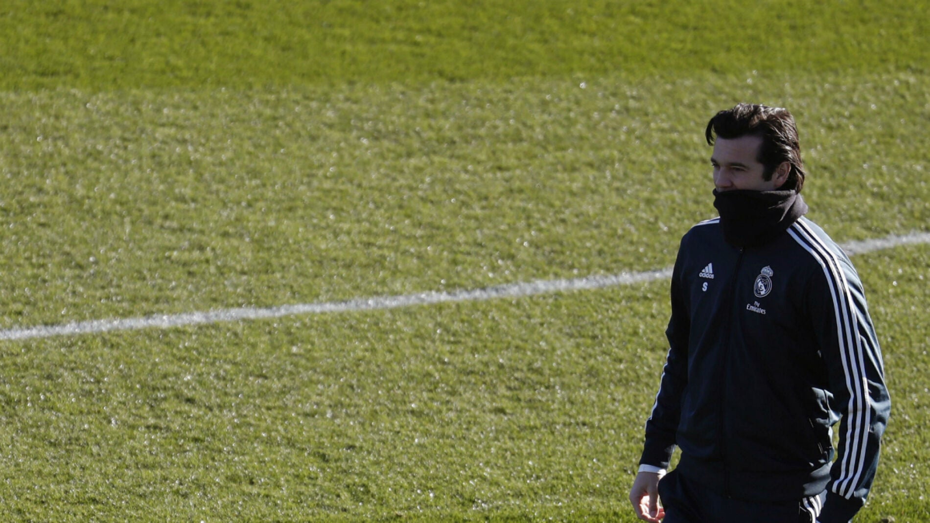 Santiago Solari, en un entrenamiento