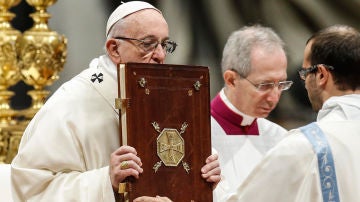 Papa Francisco durante la misa de Año Nuevo