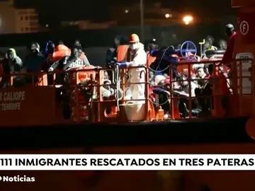 Rescatadas 111 personas de tres pateras en el mar de Alborán y el Estrecho Rescatadas 111 personas de tres pateras en el mar de Alborán y el Estrecho