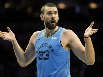 Marc Gasol, durante un partido con los Grizzlies Marc Gasol, durante un partido con los Grizzlies
