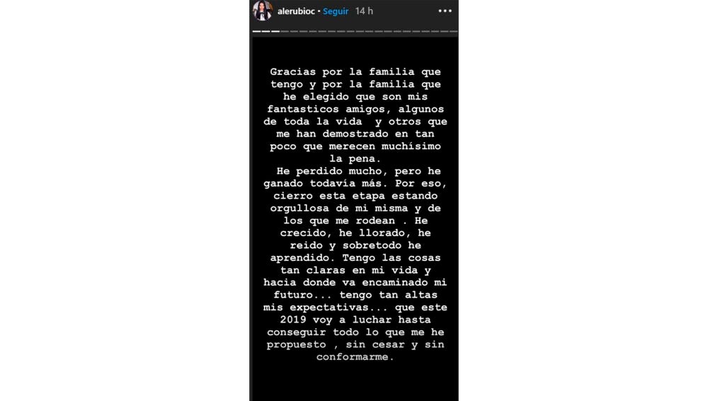 Stories de Alejandra Rubio