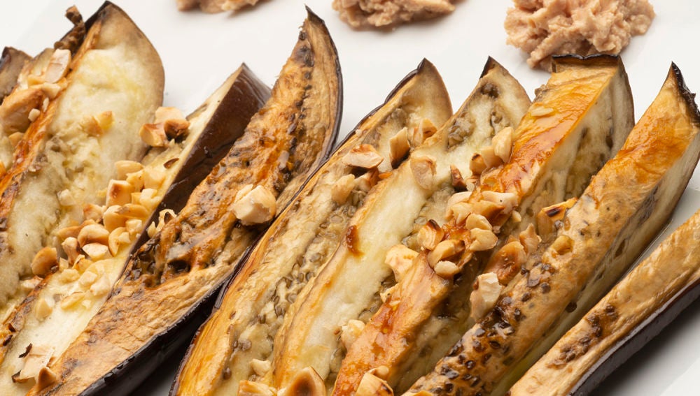 Berenjenas con mousse de foie