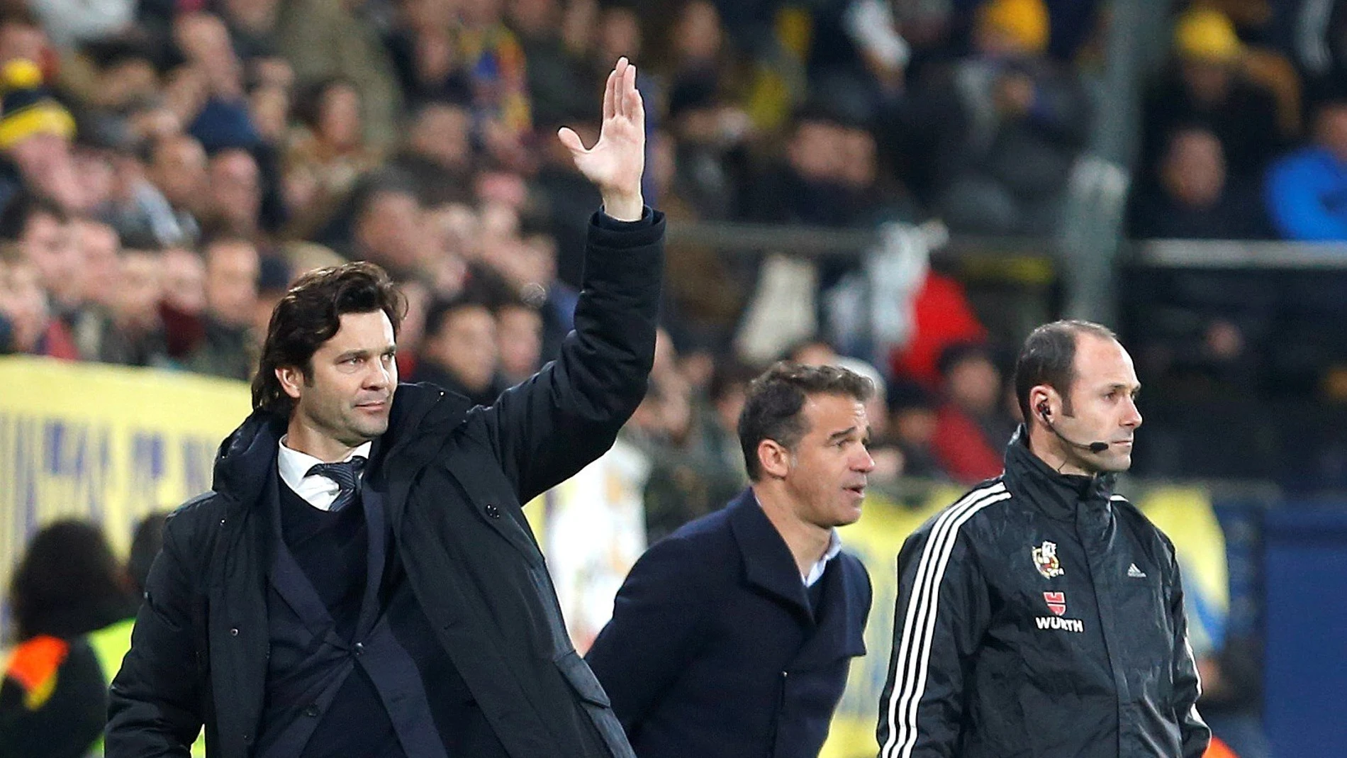 Santiago Solari, en la banda del Estadio de la Cerámica Santiago Solari, en la banda del Estadio de la Cerámica