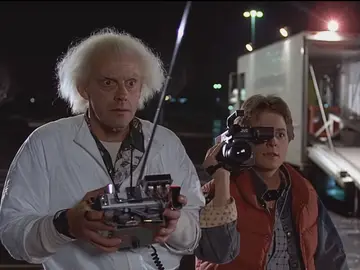 Christopher Lloyd y Michael J. Fox en 'Regreso al Futuro' Christopher Lloyd y Michael J. Fox en 'Regreso al Futuro'