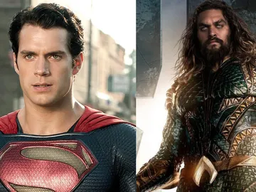 Henry Cavill como Superman y Jason Momoa como Aquaman Henry Cavill como Superman y Jason Momoa como Aquaman