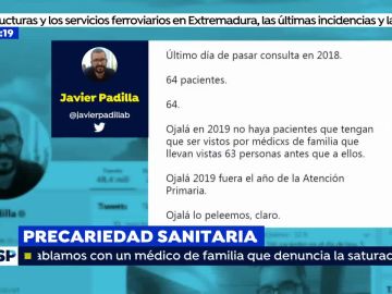 Javier Padilla, médico que denuncia saturación