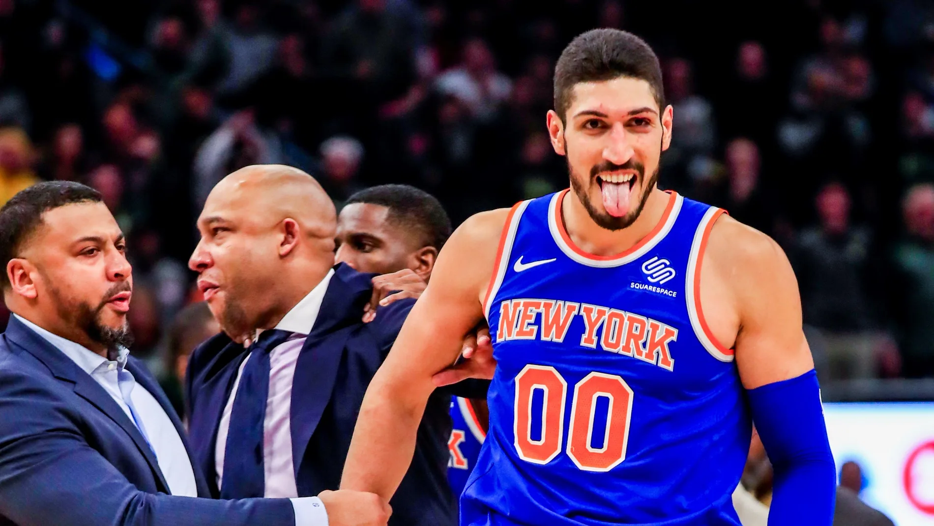 Enes Kanter, en un partido de los New York Knicks Enes Kanter, en un partido de los New York Knicks