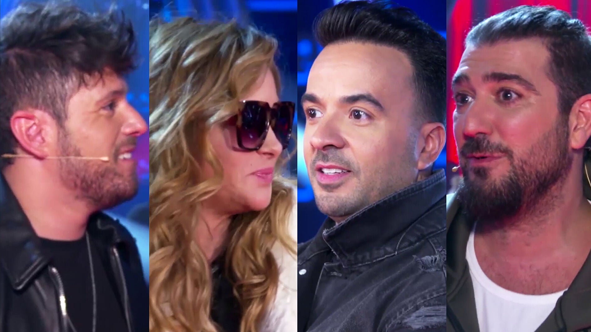 La vibrante llegada de los coaches Paulina Rubio, Luis Fonsi, Pablo L&oacute;pez y Antonio Orozco al plat&oacute; de 'La Voz'