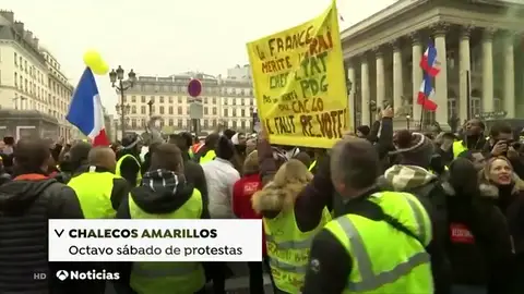 Los chalecos amarillos vuelven a las calles en Francia pese a las concesiones de Macron Los chalecos amarillos vuelven a las calles en Francia pese a las concesiones de Macron