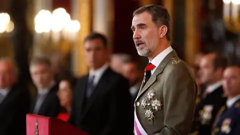El Rey Felipe VI durante su discurso en la Pascua Militar El Rey Felipe VI durante su discurso en la Pascua Militar