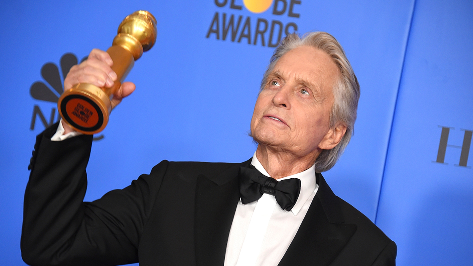 Michael Douglas con su Globo de Oro