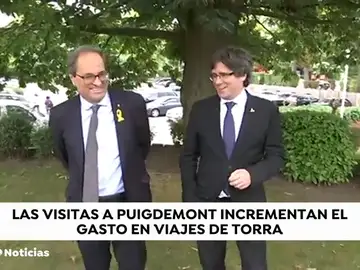 Torra se gasta 120 mil euros de dinero público en sus viajes al extranjero Torra se gasta 120 mil euros de dinero público en sus viajes al extranjero
