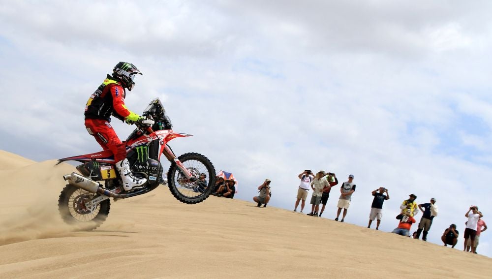Joan Barreda, en acción en la etapa 1 del Dakar 2019
