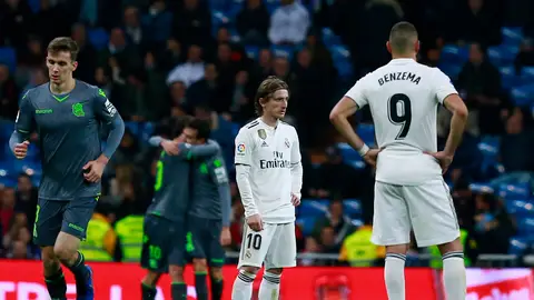 Luka Modric, abatido contra la Real Sociedad Luka Modric, abatido contra la Real Sociedad