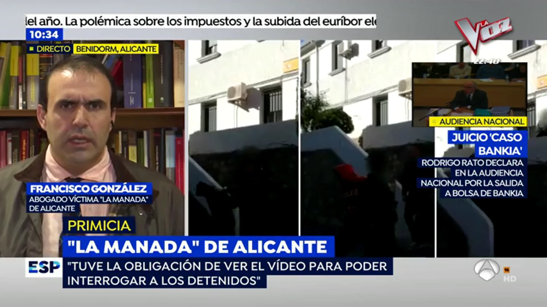 El abogado de la víctima de 'La Manada' de Alicante: "En el vídeo se le escucha decir: "No, no, no, parad"
