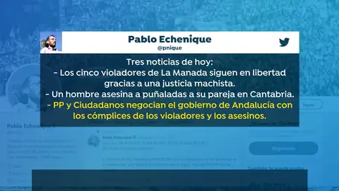 Vox se querella contra Pablo Echenique por un tuit Vox se querella contra Pablo Echenique por un tuit