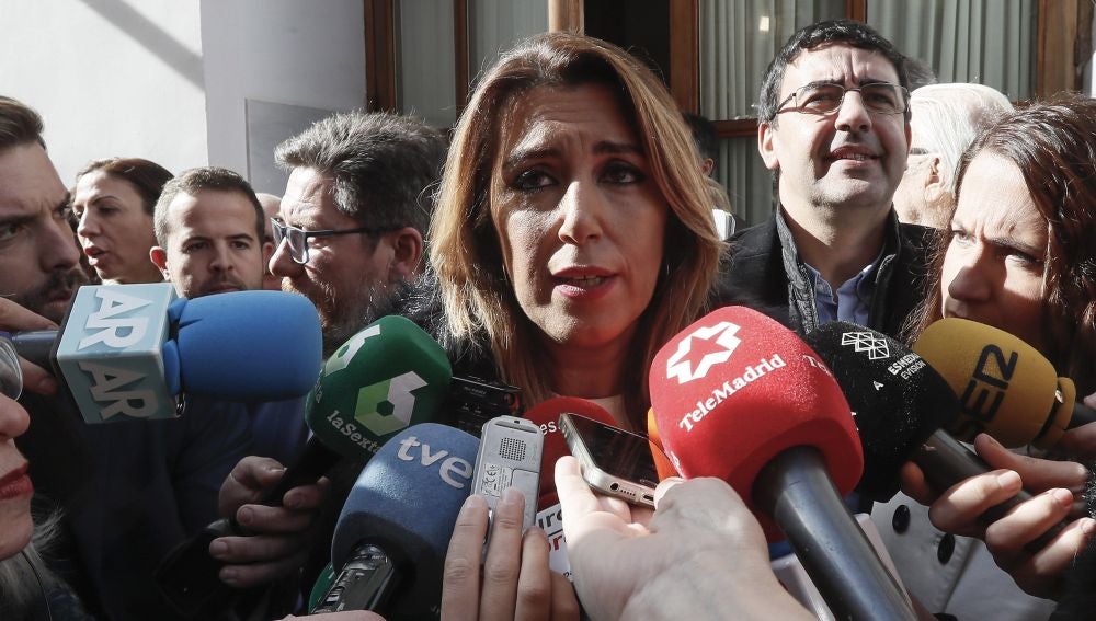 Susana Díaz, en la toma de posesión de Juanma Moreno