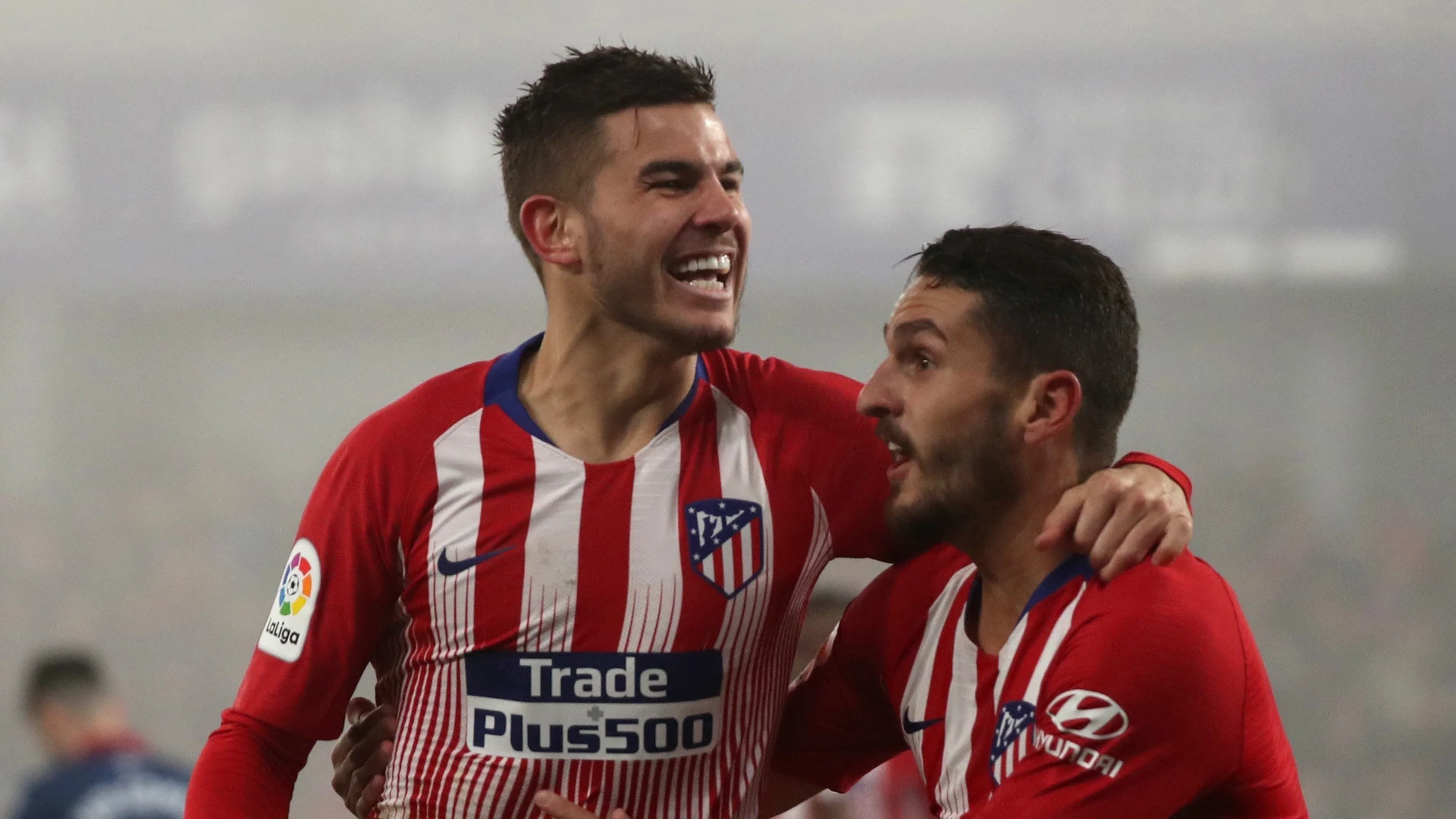 Lucas Hernández y Koke celebran un gol del Atlético de Madrid Lucas Hernández y Koke celebran un gol del Atlético de Madrid