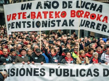 Pensionistas se manifiestan en Bilbao
