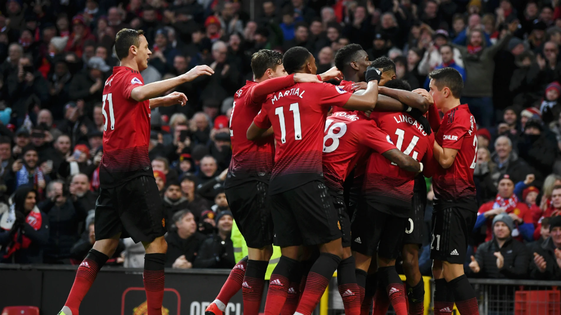 El Manchester United celebra un gol El Manchester United celebra un gol