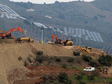 Trabajos de rescate en Totalán