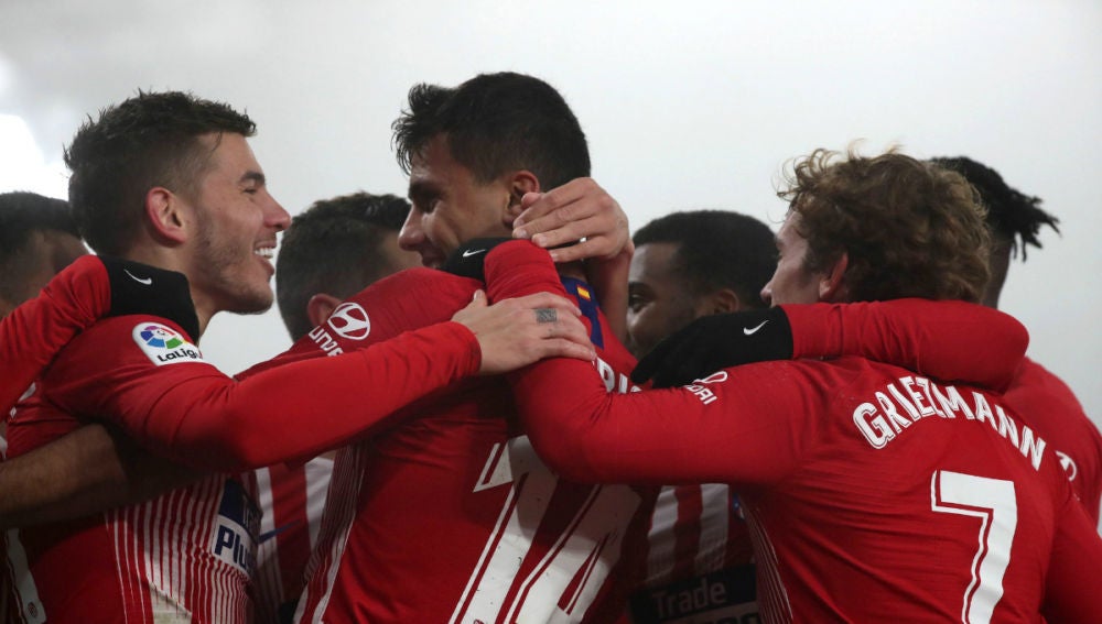 El Atlético celebra un gol