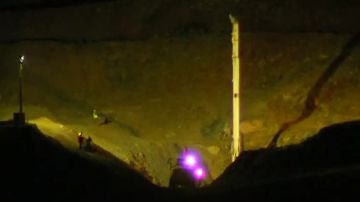 Trabajos de noche en la excavación de Julen Trabajos de noche en la excavación de Julen
